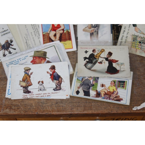 592 - QUANTITY OF VINTAGE DRINKING RELATED NOVELTY POSTCARDS