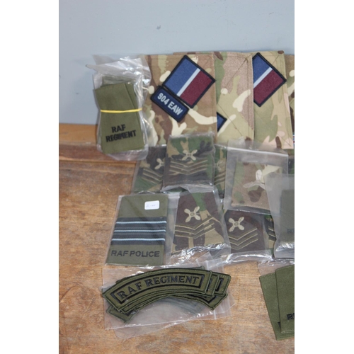 593 - LARGE BOX OF RAF INSIGNIA AND EPAULETTES