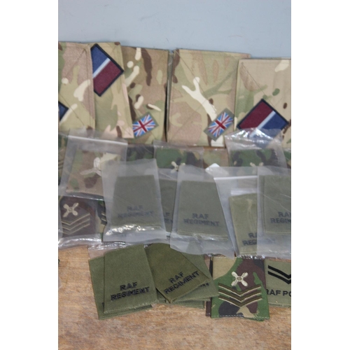 593 - LARGE BOX OF RAF INSIGNIA AND EPAULETTES