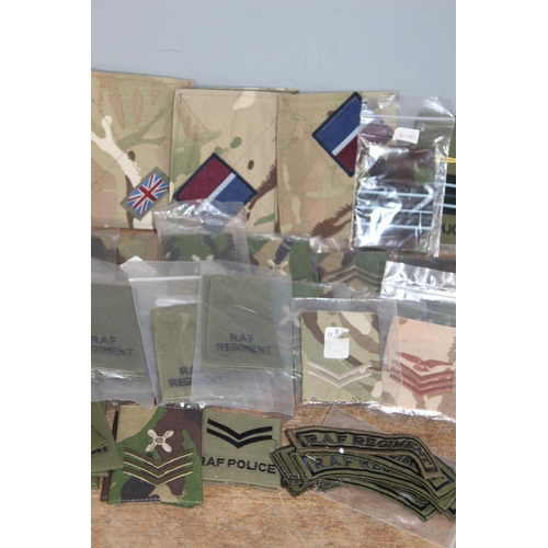 593 - LARGE BOX OF RAF INSIGNIA AND EPAULETTES