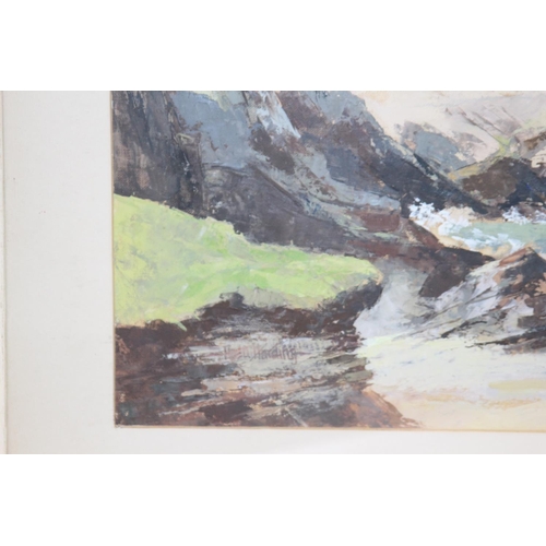 63 - WATERCOLOUR OF HARLYN BAY CORNWALL BY ROSA HARDING
61CM BY 47CM