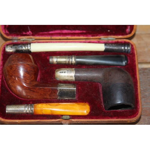 646 - BARLINGS SILVER BANDED PIPE SET