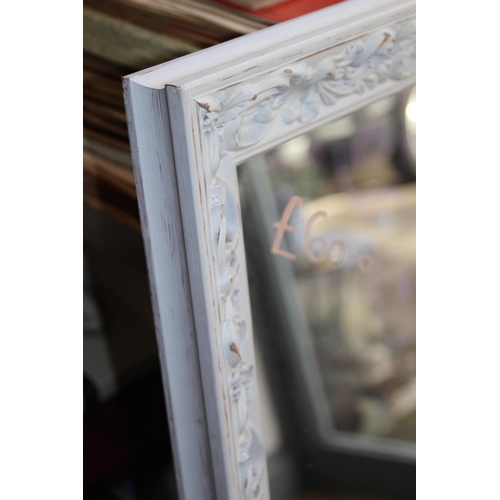 73 - SHABBY CHIC OVER MANTLE MIRROR
104CM X 74CM