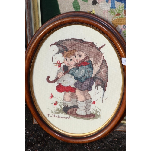 82 - 3 X CHILDS NEEDLEPOINT PICTURES
87CM X 68CM