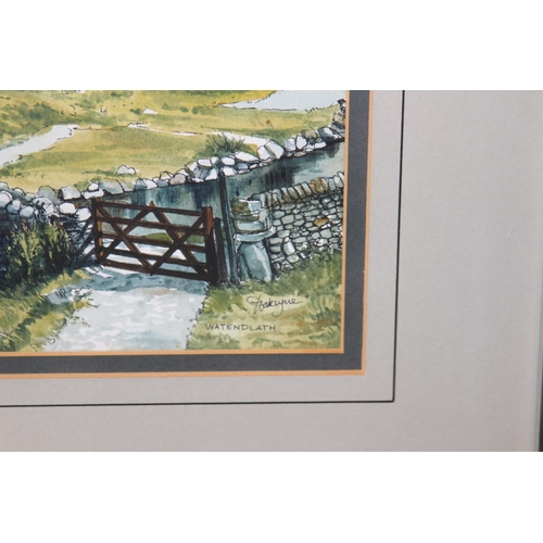 91 - SIGNED WATERCOLOUR OF A COUNTRY SCENE
46CM X 42CM