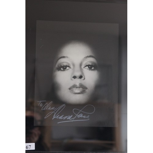 67 - SIGNED PICTURE OF DIANA ROSS
52CM X 44CM