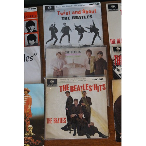 257A - 9 X BEETLES 7INCH PICTURE SLEEVE SINGLES