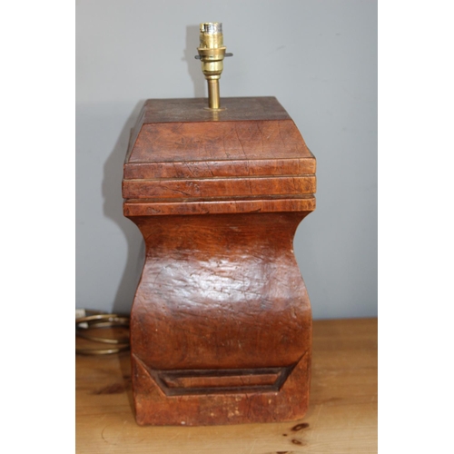 103 - SOLID WOODEN LAMP BASE