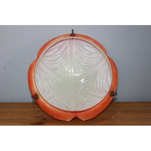 110 - ART DECO GLASS CELING LIGHT SHADE
30CM ACROSS