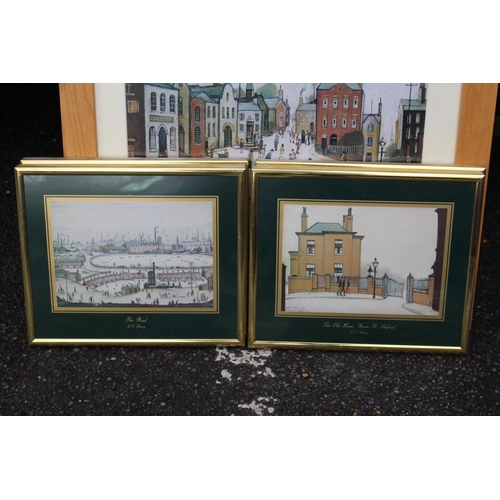 172 - 5 X F&G LOWRY PRINTS 
LARGEST 57 X 49CM