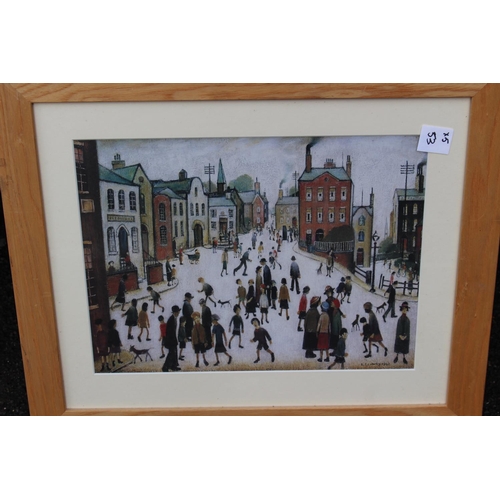 172 - 5 X F&G LOWRY PRINTS 
LARGEST 57 X 49CM