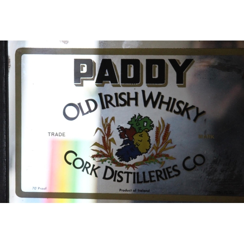 208 - SOUTHWESTERN & PADDY WHISKEY ADVERTISING MIRROR
34 X 24CM