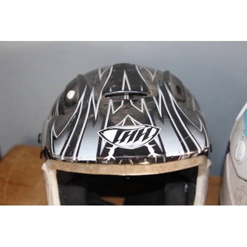 257 - 2 X MOTORCROSS HELMETS