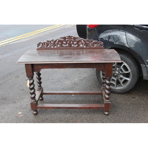 28 - VINTAGE BARLEY TWIST CONSOLE TABLE 
53 X 117 X 73CM