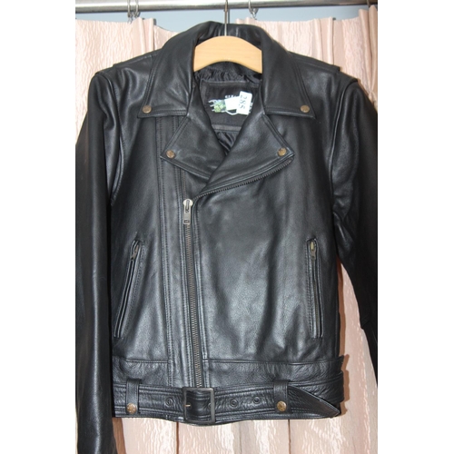 285 - C.H.I.P.S LEATHER JACKET SIZE SMALL