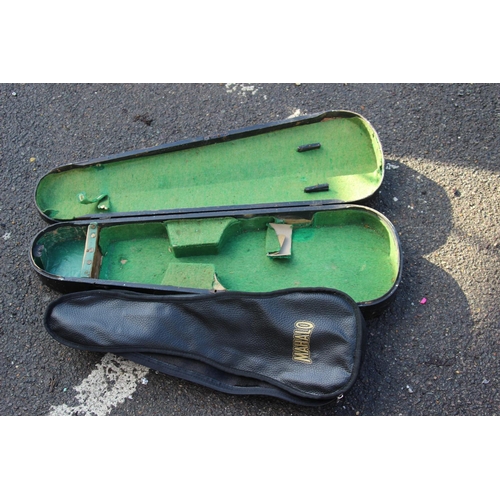 326 - WOODEN VIOLIN CASE - DAMAGED CORNER
73 X 24CM