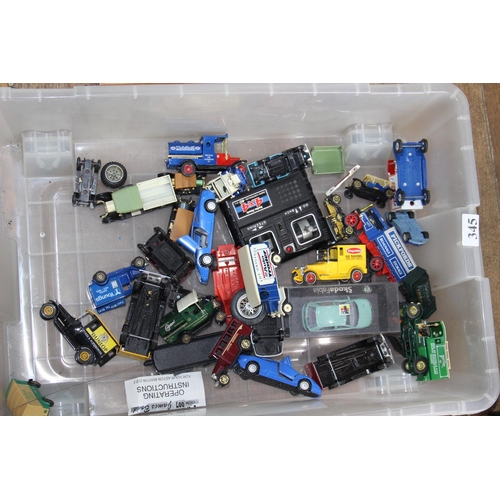 345 - BOX OF TOY CARS