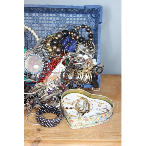 363 - BOX OF COSTUME JEWELLERY