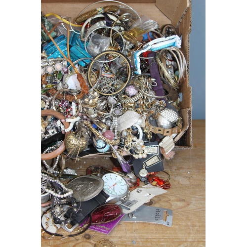 364 - BOX OF COSTUME JEWELLERY