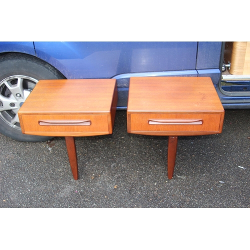 42 - PAIR OF G PLAN BEDSIDE TABLES
50 X 43 X 52CM THESE HAVE NO BACK LEGS