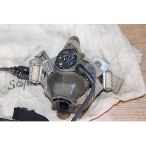 438 - VINTAGE MILITARY THROAT MIC AND OXYGEN MASK