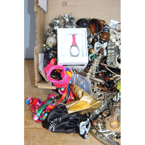 452 - BOX OF COSTUME JEWELLERY