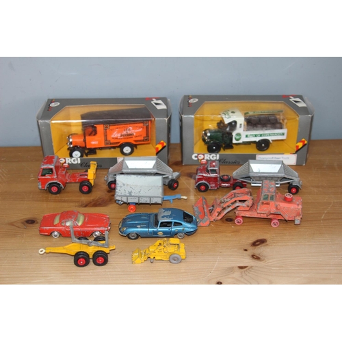 574 - QUANTITY OF VINTAGE DIECAST TO INCLUDE TWO BOXED CORGI CLASSICS