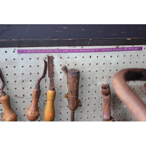 617 - VINTAGE TOOL RACK FROM COBBLERS WORKSHOP