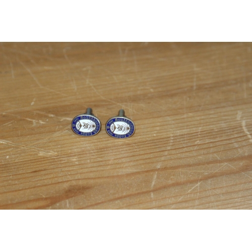 624 - PAIR OF SILVER MASONIC CUFFLINKS