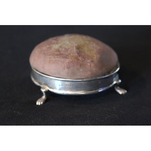 645 - SILVER PIN CUSHION - BIRMINGHAM 1920 - WILLIAM ADAMS GROSS WEIGHT 57grams