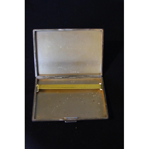 646 - SILVER CIGARETTE CASE - BIRMINGHAM 1939 - DEAKIN AND FRANCIS - 186.5 gram