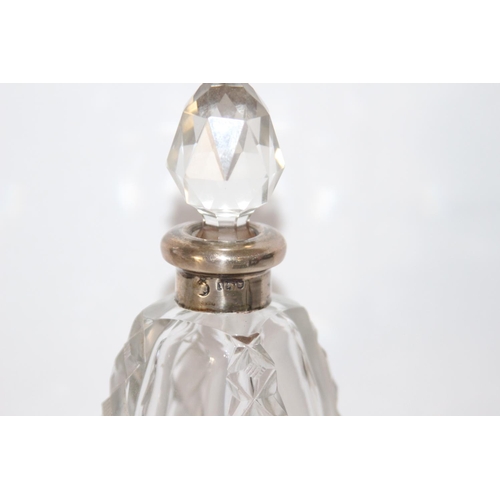 660 - SILVER COLLARED SCENT BOTTLE - LONDON