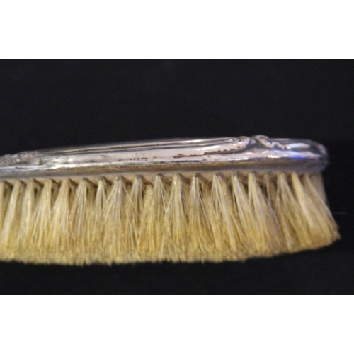 661 - SILVER HAIR BRUSH AND MIRROR - BRUSH - 1927 - WILLIAM GRIFFITHS - MIRROR - 1918 - CLARK & SEWELL