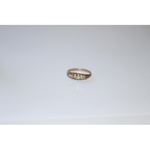 702 - VINTAGE 9CT GOLD AND DIAMOND RING - SIZE N 1/2 - 1.95 GRAM