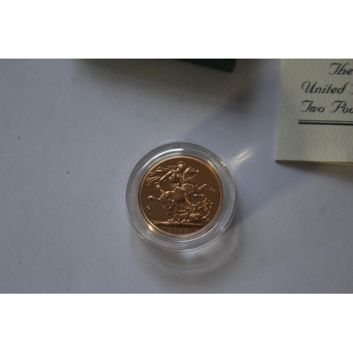 727 - ROYAL MINT £2 GOLD COIN PROOF