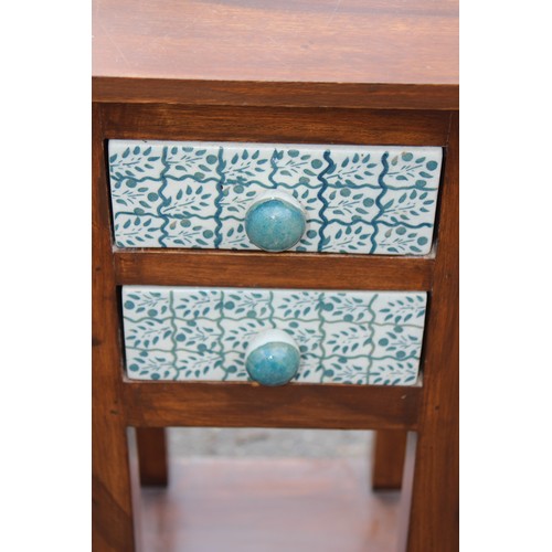 11 - TWO DRAWER SIDE TABLE
75 X 30CM