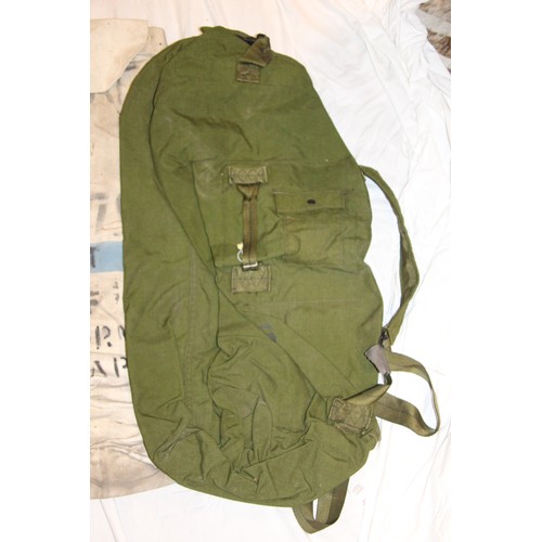 395 - 3 X MILITARY KIT BAGS AND RUCKSACK