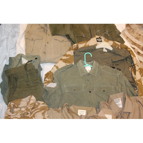 397 - QUANTITY OF MILITARY CLOTHES - 11 PIECES