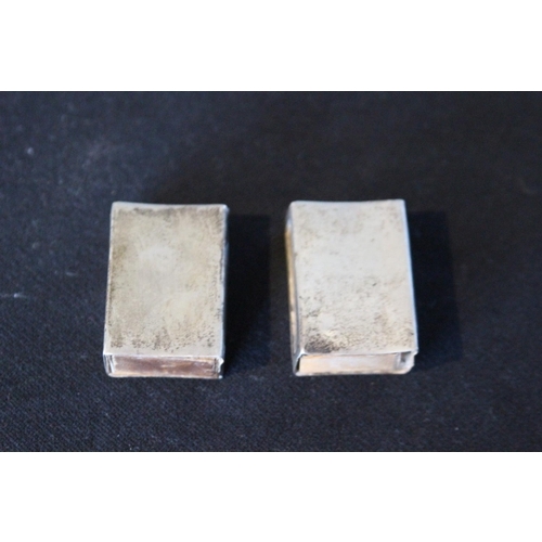 650 - PAIR OF STERLING SILVER MATCHBOX COVERS - 23grams