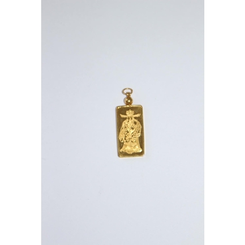 717 - CHINESE 999 GOLD INGOT - 7.485 GRAMS