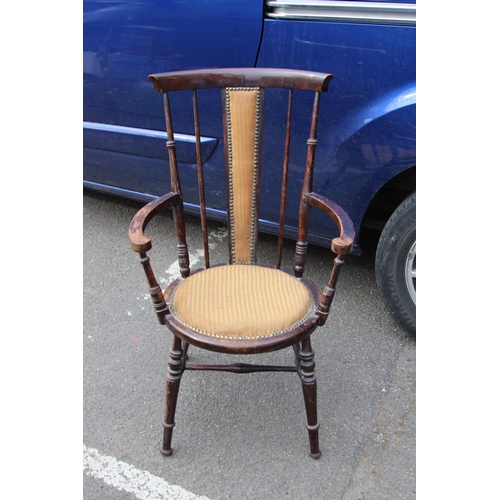 24 - EDWARDIAN ORNATE CARVER CHAIR
58CM X 46CM X 100CM