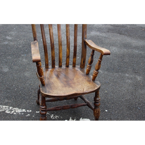 39 - ANTIQUE WINDSOR STYLE GRANDAD CHAIR
60CM X 106CM