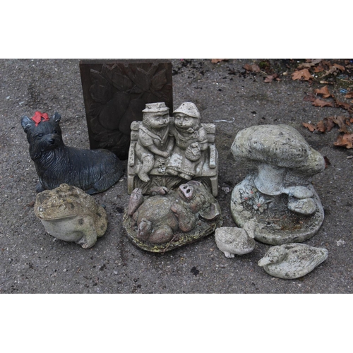 56 - QUANTITY OF STONE ANIMALS