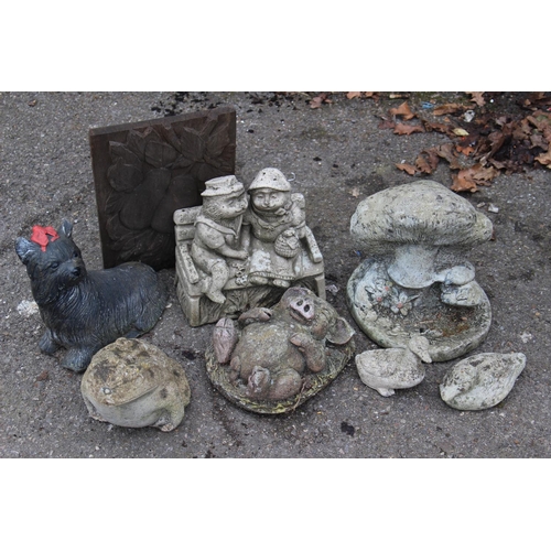 56 - QUANTITY OF STONE ANIMALS