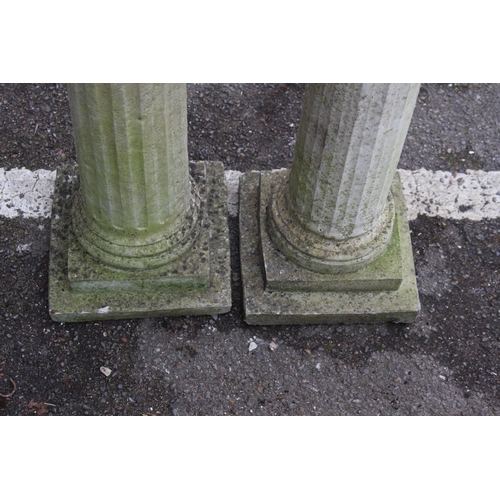 62 - PAIR OF STONE PILLARS
64CM X 28CM