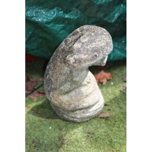 169 - OTTER STONE ORNAMENT
33 BY 15CM