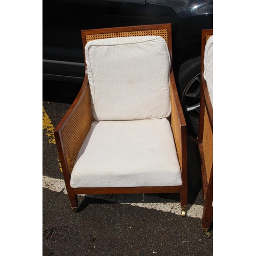 18 - PAIR OF VINTAGE STARK BROS BERGERE CANE CHAIRS
62 X 72 X 84CM