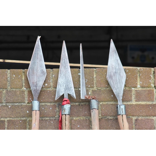 197 - 4 X WOODEN THEATRICAL SPEARS