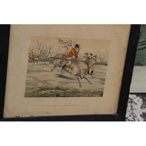 232 - QUANTITY OF VINTAGE HUNTING PRINTS
LARGEST 60 X 50CM