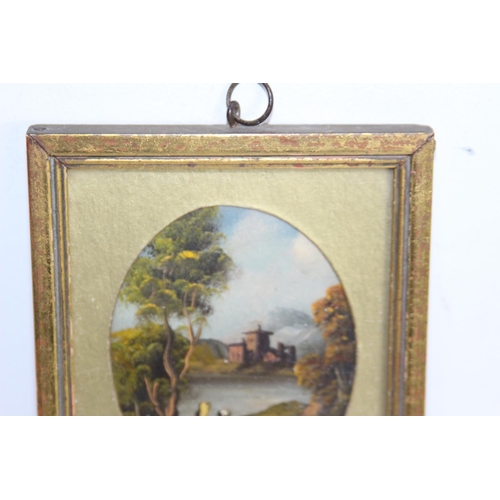 245 - MID 20TH CENTURY VAN HOLT MINIATURE OVAL OIL PAINTING ON A COPPER PANEL OF A DUTCH LANDSCAPE
11.5 X ... 